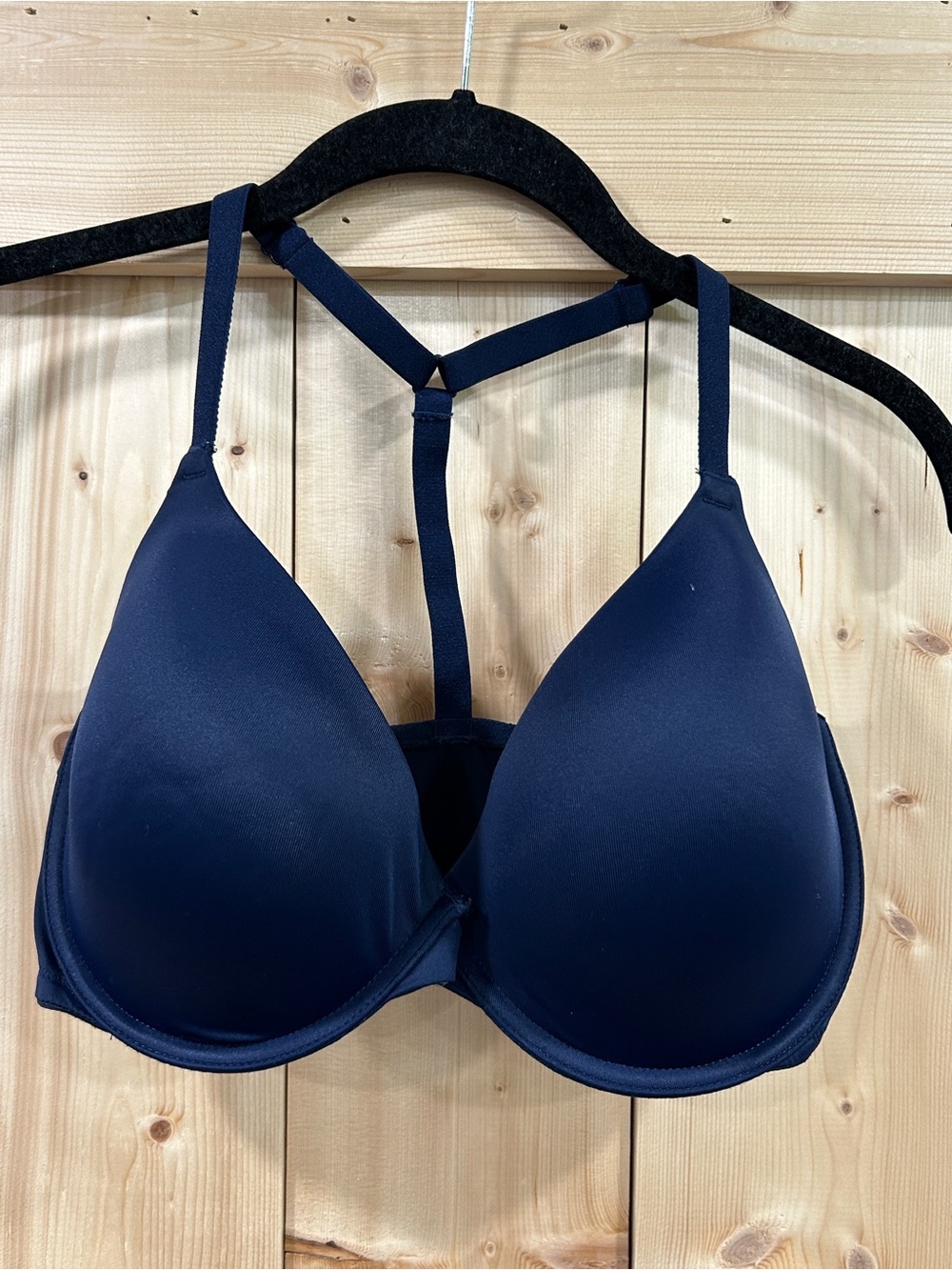 NWOT PINK Victoria’s Secret Wear Everywhere Front-Close T-Shirt Bra Navy 36DD